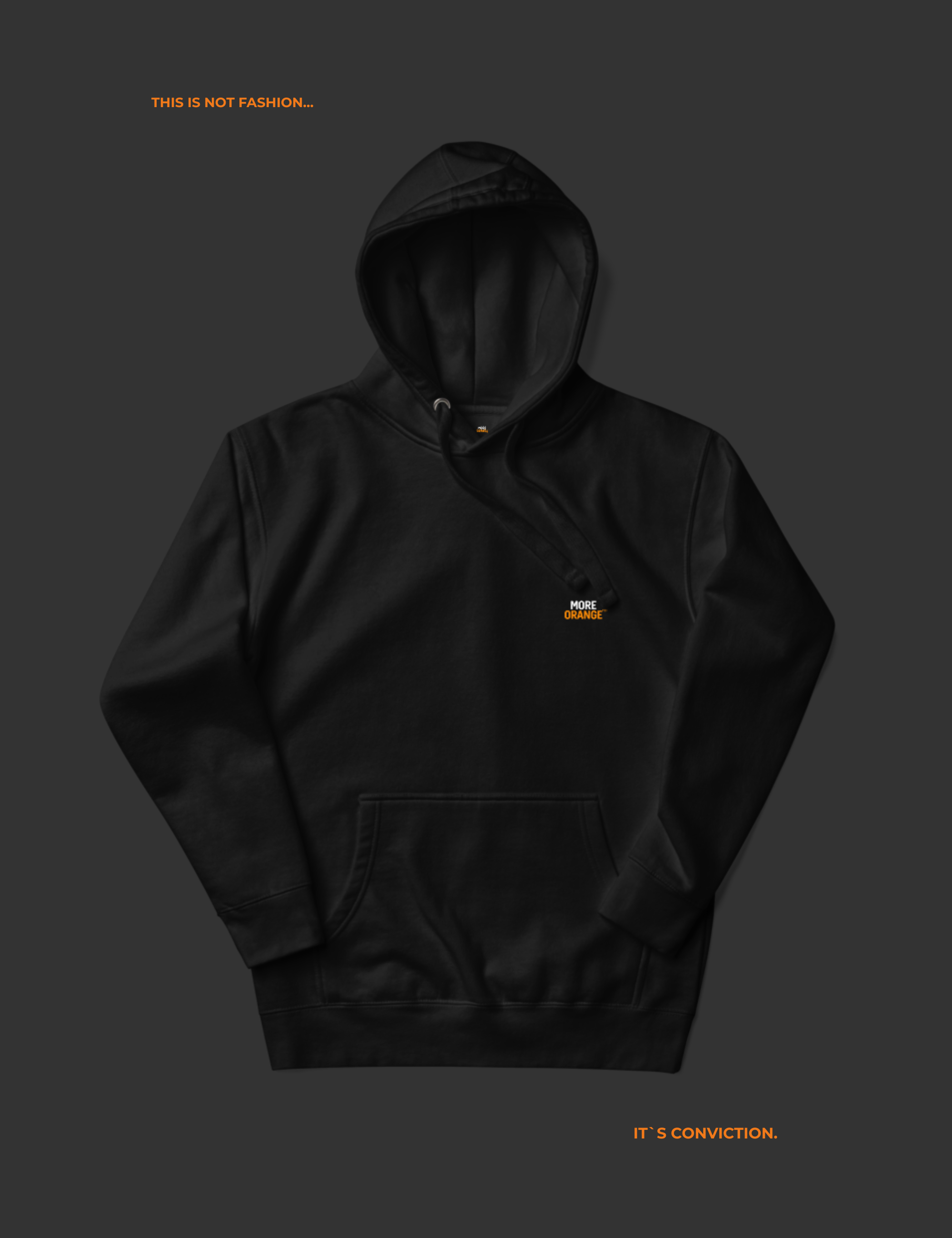 Visual brand statement expressing MORE ORANGE™ as a mindset, not fashion
